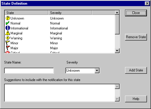 State Definition dialog box