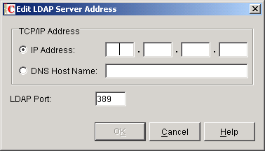 Edit LDAP Server Address dialog box