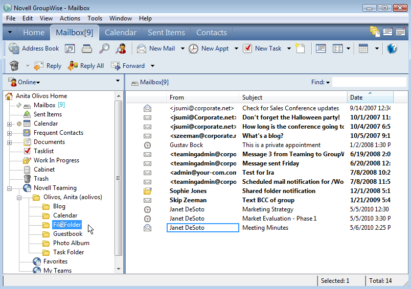 Novell Doc GroupWise 8 Windows Client User Guide Dragging and