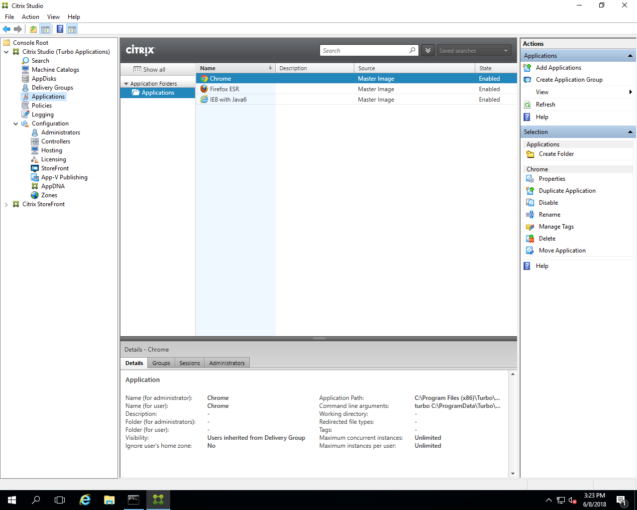 Citrix studio apps-added