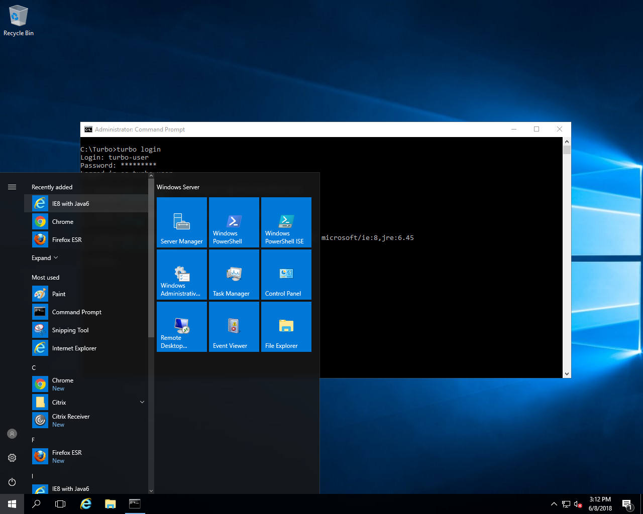 Installi apps in start bar