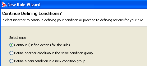 Defining Additional Conditions
