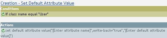 Policy to Set Default Attribute Value