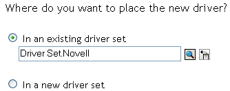 Selecting an existing driver set