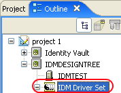 Selecting the Driver Set object
