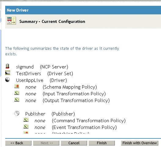 Summary of the new User Application driver