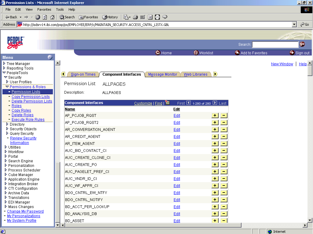 ComponentInterfacesList