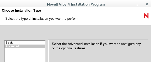 Choose Installation Type page