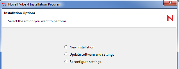 Windows Teaming Installation program Welcome page