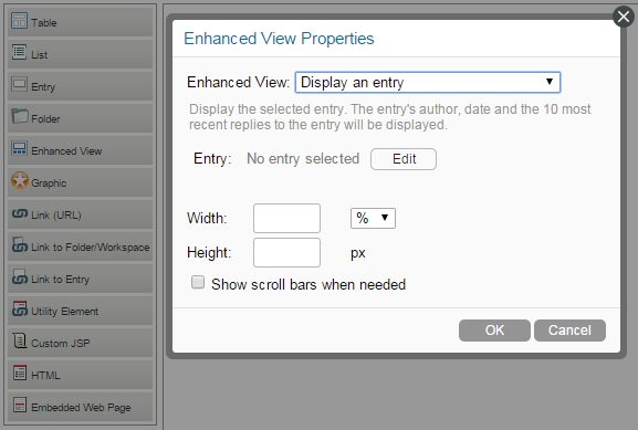 Configuring Enhanced View Properties