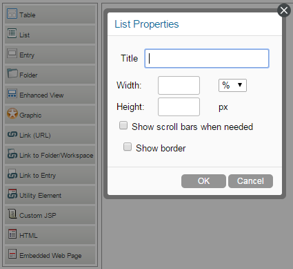 Configuring List Properties