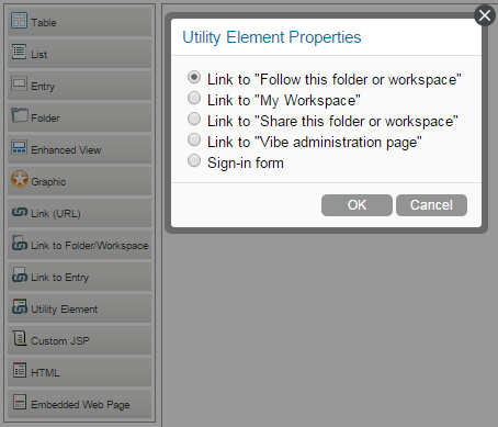 Configuring Utility Element Properties