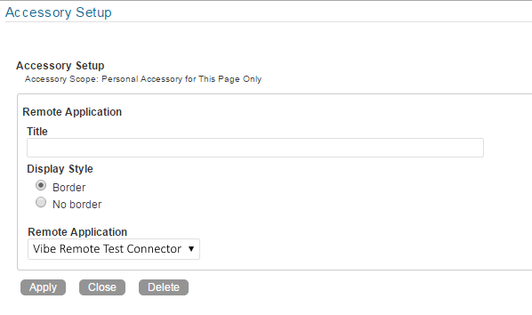 Completing the accessory form
