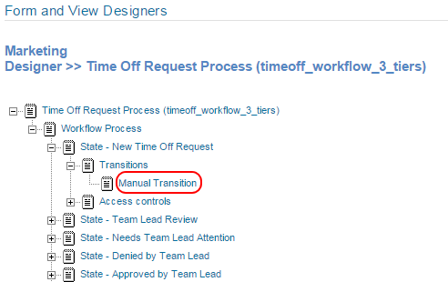 Workflow Manual Transition