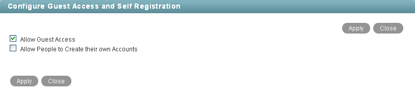 Configure User Access page