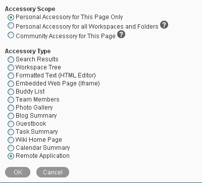 Indicating the type of the accessory