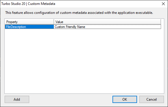 Turbo Studio MSI Custom Metadata Example