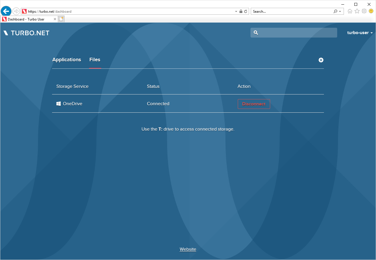 Connecting a storage service OneDrive to your account