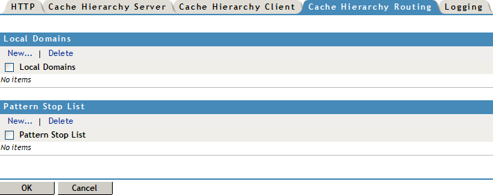 Cache hierarchy routing configuration
