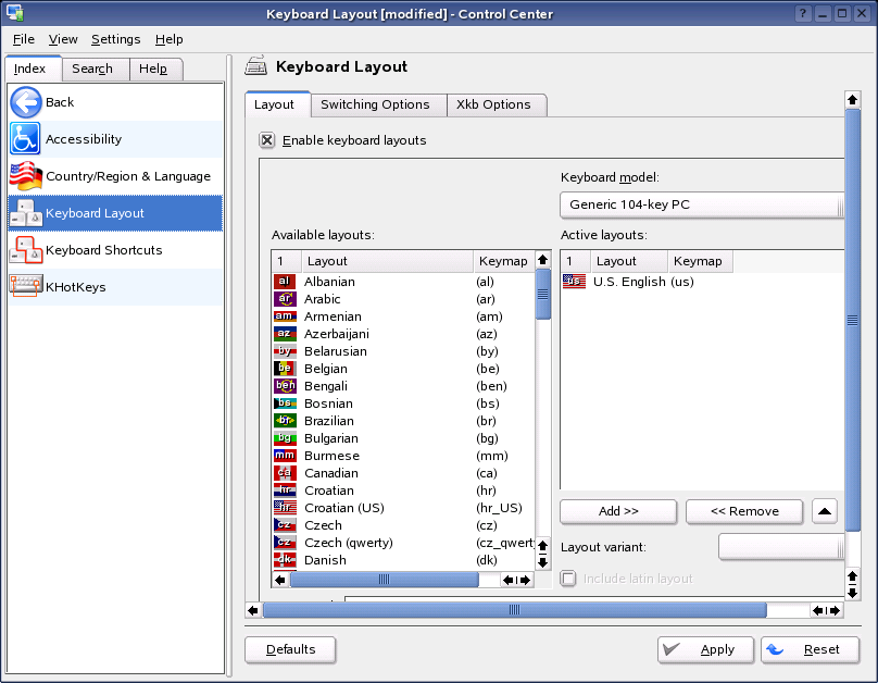 Novell Documentation Novell Linux Desktop Regional & Accessibility