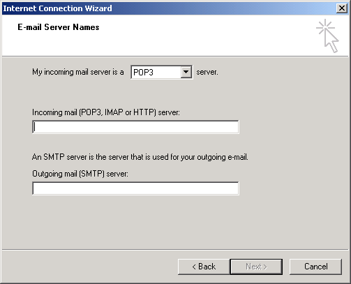 E-Mail Server information