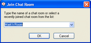 Join Chat Room dialog box