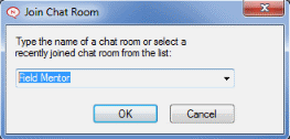 Join Chat Room dialog box