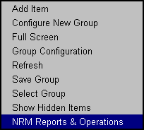 Example Group right-click menu