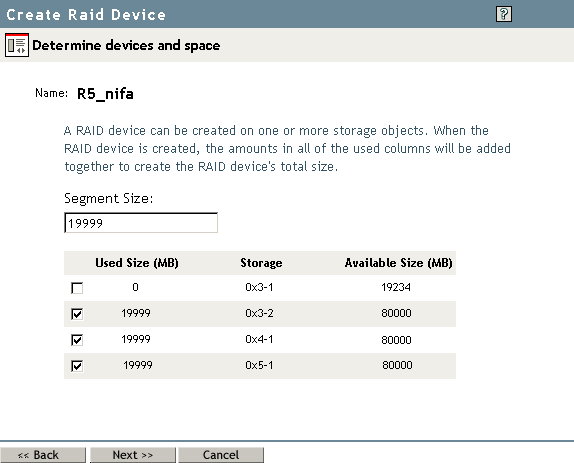 Software RAID Wizard: Determine Devices and Space