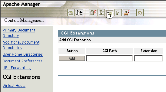CGI Extensions page