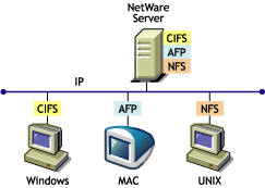 Native protocols on a network