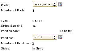 Sample Pools List from Software RAID Device Details