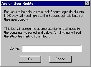 Prompt for assigning user rights