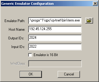 The Configuration dialog box