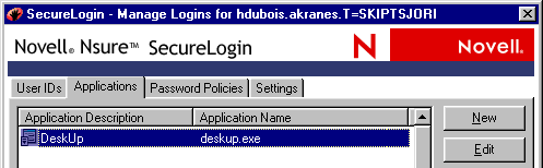 The Applications tab