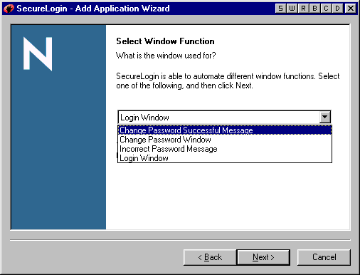 The drop-down option to select Change Password Successful Message