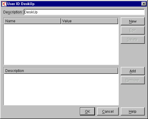 The dialog box to add or edit variables