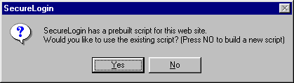 The prompt to use a prebuilt script