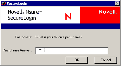 The text box for a passphrase answer