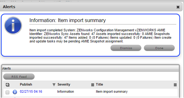 Import Alert List ZENworks Import - Administration Guide