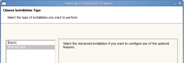 Choose Installation Type page