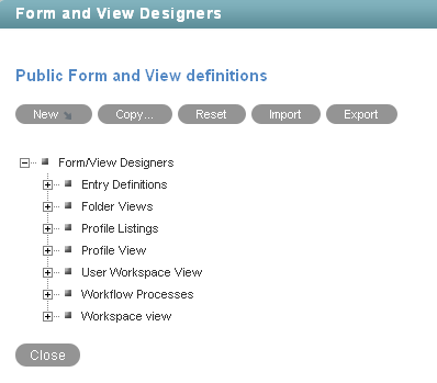 Form and View Designers page