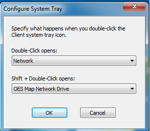 Configure System Tray Dialog Box