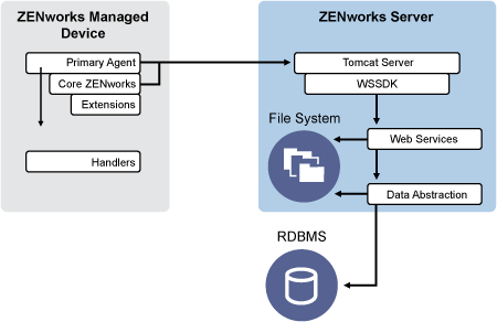 ZENworks 11 Client-Server Architecture