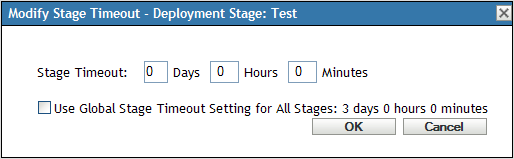 Modify Stage Timeout dialog