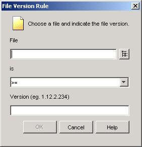 File Version Rule dialog box