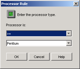 Processor Rule dialog box