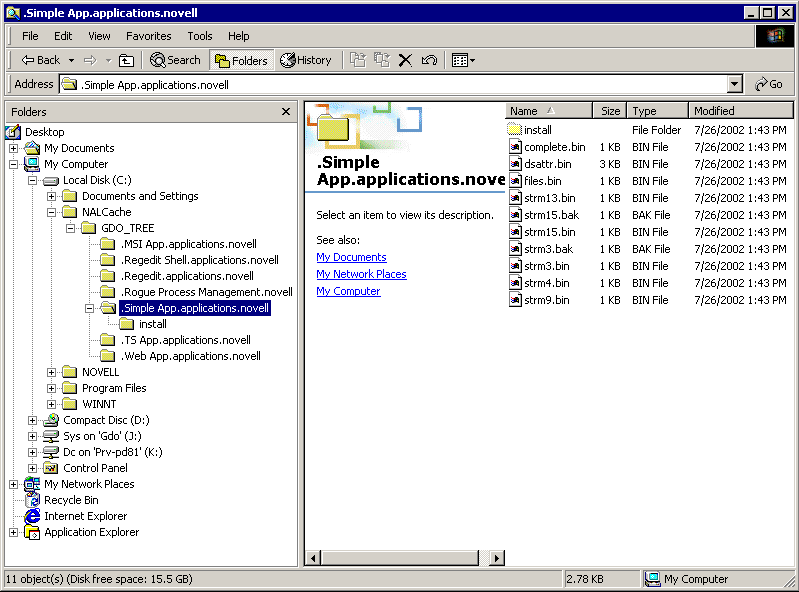 NAL cache directory on a local drive