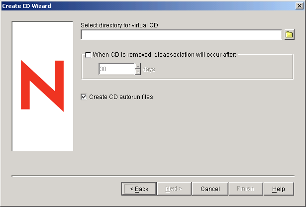 Create CD Wizard: Select Directory page
