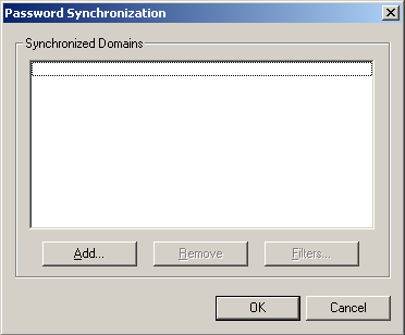 The Password Synchronization dialog box.
